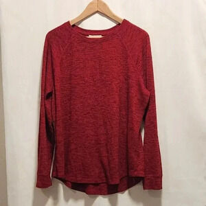 Liz Claiborne Weekend Women's Size XL Pullover Long Sleeve Red Top Round Neck‎